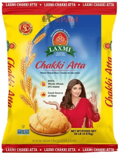 Laxmi Chakki Atta 20lb - apniroots Grocery